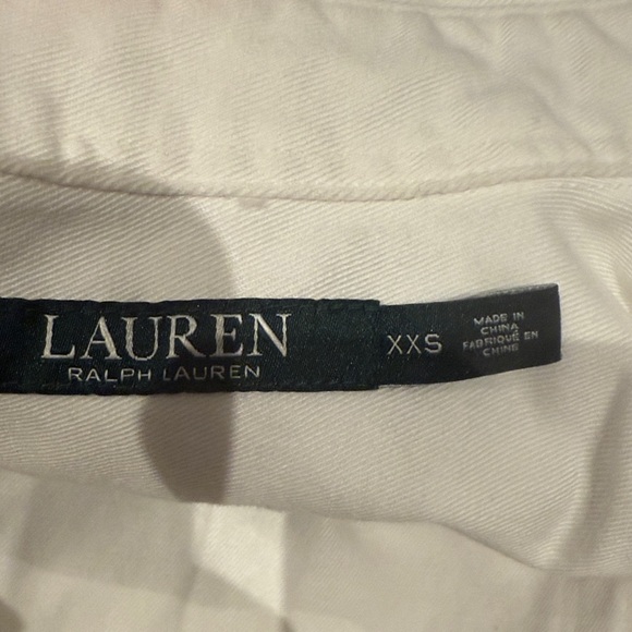 Lauren Ralph Lauren White Paisley Embroidered Button Shirt - Picture 8 of 11